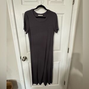 Gray Blue Maxi Tshirt Dress